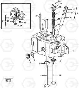 22427 Cylinder head L220D SER NO 1001-, Volvo Construction Equipment