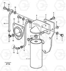 431 Oil filter (by pass) L220D SER NO 1001-, Volvo Construction Equipment
