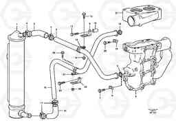 39482 Oil cooler with hoses L220D SER NO 1001-, Volvo Construction Equipment