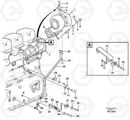 75757 Turbocharger with fitting parts L220D SER NO 1001-, Volvo Construction Equipment