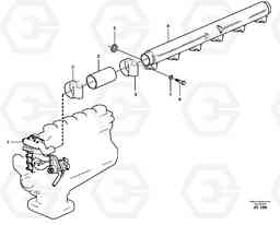 76556 Water pipe L220D SER NO 1001-, Volvo Construction Equipment