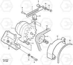 32786 Alternator with assembling details L220D SER NO 1001-, Volvo Construction Equipment