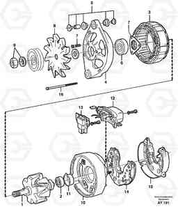 21416 Alternator L220D SER NO 1001-, Volvo Construction Equipment
