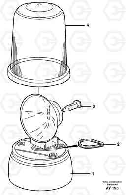 21420 Rotating beacon. L220D SER NO 1001-, Volvo Construction Equipment