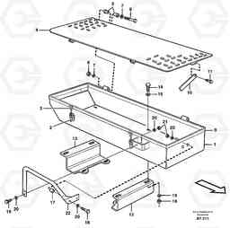 88132 Tool box L220D SER NO 1001-, Volvo Construction Equipment