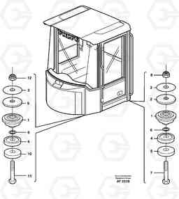 24225 Cab mounting block. L220D SER NO 1001-, Volvo Construction Equipment