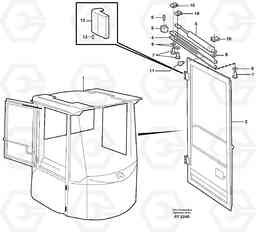 54418 Door with fitting parts L220D SER NO 1001-, Volvo Construction Equipment