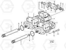 48445 Hydraulic pump with fitting parts L220D SER NO 1001-, Volvo Construction Equipment