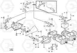 54717 Hydraulic system, feed line from pumps to valve body L220D SER NO 1001-, Volvo Construction Equipment