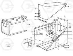 66165 Battery box with fitting parts L220D SER NO 1001-, Volvo Construction Equipment