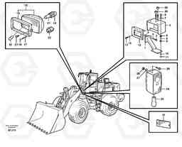84412 Lighting, front L220D SER NO 1001-, Volvo Construction Equipment