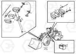 84441 Work lights, front L220D SER NO 1001-, Volvo Construction Equipment