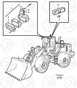 30461 Lighting, cab L220D SER NO 1001-, Volvo Construction Equipment