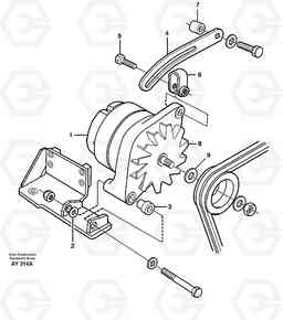 34674 Alternator 80a with fitting parts L220D SER NO 1001-, Volvo Construction Equipment