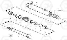 38671 Hydraulic cylinder. L220D SER NO 1001-, Volvo Construction Equipment