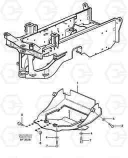 28230 Belly guard, rear. L220D SER NO 1001-, Volvo Construction Equipment