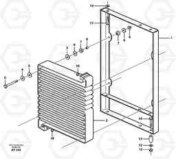 46516 Condenser for cooling agent R134a with fitting parts. L220D SER NO 1001-, Volvo Construction Equipment