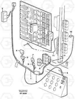 57588 Cable harness, air conditioning. Cab. L220D SER NO 1001-, Volvo Construction Equipment