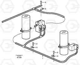 57589 Cable harness, boom suspension system. L220D SER NO 1001-, Volvo Construction Equipment