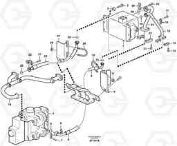 54719 Hydraulic system, feed and return lines 3rd function. L220D SER NO 1001-, Volvo Construction Equipment