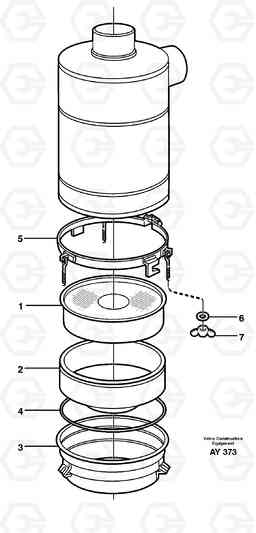 77977 Oil bath air filter. L220D SER NO 1001-, Volvo Construction Equipment