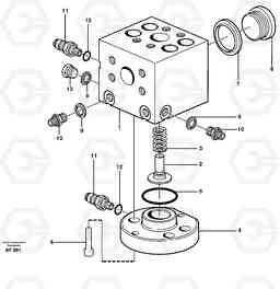 40 Connecting block L220D SER NO 1001-, Volvo Construction Equipment