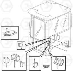 66897 Cable harness, air-suspensioned seat. L220D SER NO 1001-, Volvo Construction Equipment