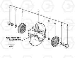 21328 Lower roller ( steel and rubber tracks ) EC14 TYPE 246, 271, Volvo Construction Equipment