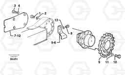 9779 Travelling gear motor assy / sprocket EC50 TYPE 247, Volvo Construction Equipment