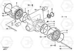 30133 Front axle ( 1660 ) : sump EW50VV TYPE 256, Volvo Construction Equipment