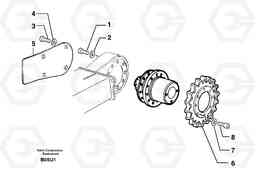 1945 Travelling gear motor assy / sprocket EC70 TYPE 233, Volvo Construction Equipment