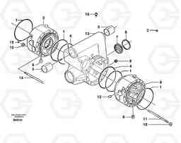 7434 Front axle ( 1660 ) : sump EW70VV TYPE 262, Volvo Construction Equipment