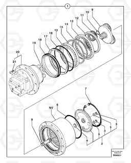 3268 Travelling gear motor assy EC70VV TYPE 233, Volvo Construction Equipment