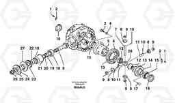 8700 Front axle ( 1660 ) : differential EW70 TYPE 262, Volvo Construction Equipment