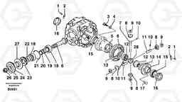 12255 Front axle ( 1660 ) : differential EW50 TYPE 256, Volvo Construction Equipment