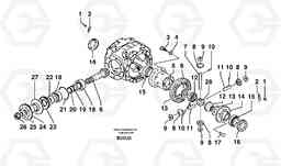 8696 Front axle ( 1660 ) : differential EW70 TYPE 262, Volvo Construction Equipment