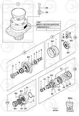 106317 Slewing gear motor EC50 TYPE 247, Volvo Construction Equipment