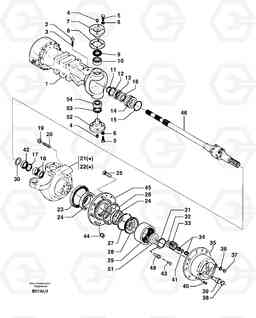 7436 Front axle ( 1660 ) : axle EW70VV TYPE 262, Volvo Construction Equipment