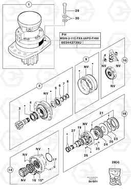 37906 Slewing gear motor EC50VV TYPE 247, Volvo Construction Equipment