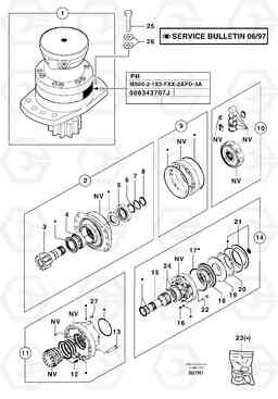 102505 Slewing gear motor EC50 TYPE 247, Volvo Construction Equipment