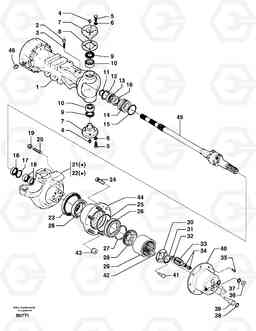 31129 Front axle ( 1660 ) : axle EW50VV TYPE 256, Volvo Construction Equipment