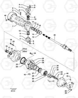 7435 Front axle ( 1660 ) : axle EW70VV TYPE 262, Volvo Construction Equipment