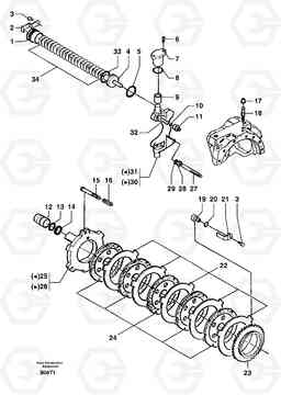 57454 Front axle ( 1660 ) : brake EW50VV TYPE 256, Volvo Construction Equipment