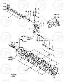 57459 Front axle ( 1660 ) : brake EW70VV TYPE 262, Volvo Construction Equipment