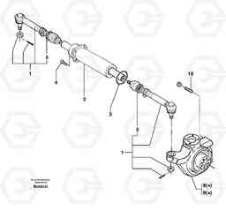 7515 Front axle ( 1660 ) : steering linkage EW70 TYPE 262, Volvo Construction Equipment