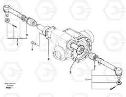 31866 Front axle ( 1660 ) : steering linkage EW50VV TYPE 256, Volvo Construction Equipment