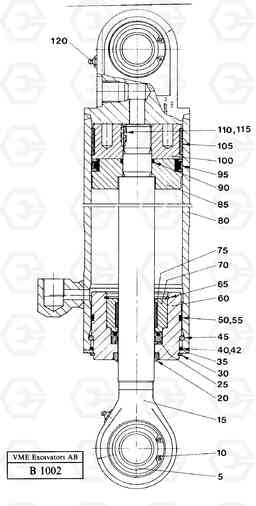 50899 Steering cylinder EW230 ?KERMAN ?KERMAN EW230 SER NO - 1447, Volvo Construction Equipment