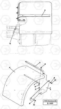 48634 Mud guards ( only Nokia 10.00 x ) EW230 ?KERMAN ?KERMAN EW230 SER NO - 1447, Volvo Construction Equipment