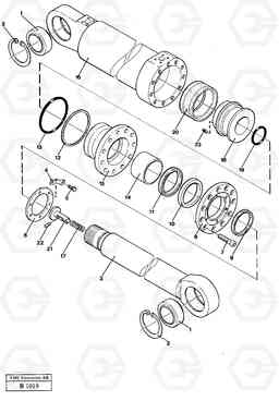 50898 Stabiliser cylinder EW230 ?KERMAN ?KERMAN EW230 SER NO - 1447, Volvo Construction Equipment