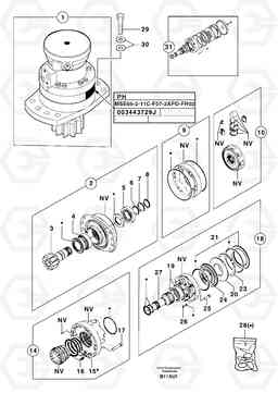 52104 Slewing gear motor EC70 TYPE 233, Volvo Construction Equipment